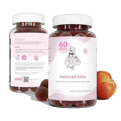 Balancing Act - Balanced Babe Women’s Probiotic Gummies with Prebiotic, Apple Cider Vinegar, LactoSpore®, DE111®, Vitamin B6 and Vitamin E – 60 Count (30 Day Supply) - Image 1