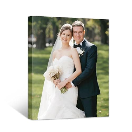 GagetElec Custom Canvas with Your Photos, Personalized Canvas Wall Art, Couple Canvas Prints, Leave Behind Eternal Moments of Love, Photo Prints for Bedroom & Living Room Decor (8" X 10") - Image 1