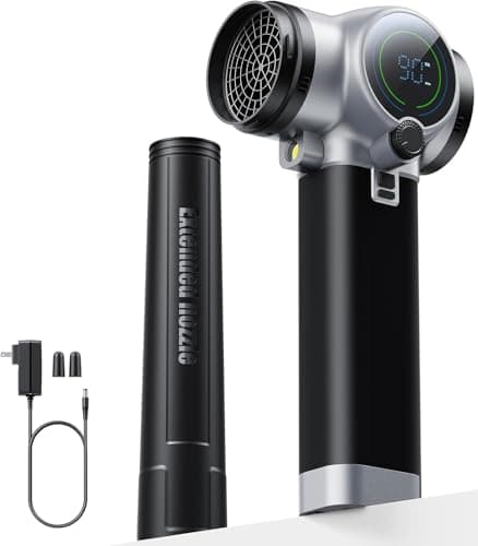 Electric Leaf Blower Cordless, 900,000 RPM, Extended Nozzle, Lightweight Handheld Design, Adjustable Wind Speed, Including Turbo Mode, Portable Grass Blower for Yard, Patio & Outdoor Use - Image 1