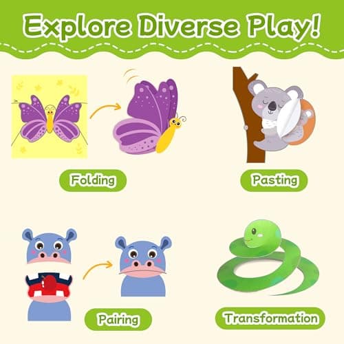 YPLUS Scissor Skills Activity Book for Kids Ages 3–7, 40 Paper Cutting Projects with Safety Scissors, Preschool Paper Craft Supplies for Fine Motor Skills & Art Learning - Thumbnail 4