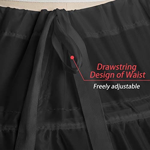 XinChangShangMao Women Petticoat Crinoline Underskirt Petticoats Skirt Full Floor Length Petticoat Slips for Wedding Dress - Thumbnail 6