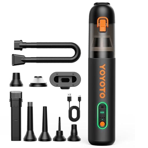 yoyoto Car Vacuum, Handheld Vacuum Cordless with 21000Pa Powerful Suction & 3 Modes, 4-in-1 Portable Hand Held Mini Vacuum Cleaner Rechargeable, Ultra Light for Car Home Office (Black) - Image 1