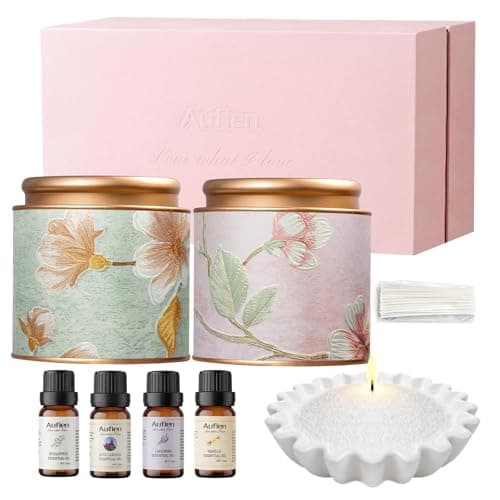 Aufien Candle Sand with Wicks, 16 Oz Pearled Candle, DIY Bead Powder Sand Wax Making kit Refillable Non Toxic for Handmade, Mother's Day Wedding and Halloween Christmas Decorations - Image 1