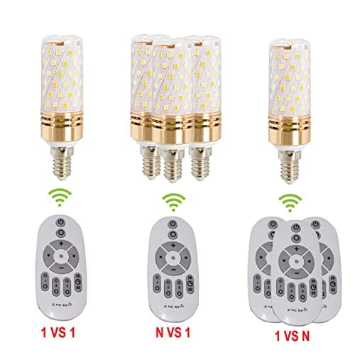 Erkangsm Smart Led Corn Light-Bulb with Remote-Control E14 9W Light Bulbs Adjustable Color Temperature (Warm/Cool) and Brightness, 2 Pack (2 Bulbs + 1 Remote) - Thumbnail 5
