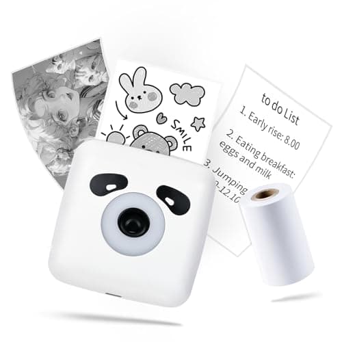 LFPERT Sticker Printer, TP6S Print Pods Mini Printer, Portable Bluetooth Sticker Maker Machine, Inkless Thermal Pocket Printers for Photos, Study Graphics, Notes, Journal, DIY & Gift Blessings -White