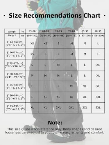 Areant Mens Baggy Hiking Cargo Pants Parachute Water Resistant Lightweight Wide Leg Pants Outdoor Climbing Trousers Dark Khaki X-Large - Thumbnail 6