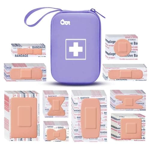 Adhesive Bandages Variety Pack 180 PCS,Various Sizes Large Waterproof,Adhesive Flexible Fabric Bandages Breathable A026 - Image 1