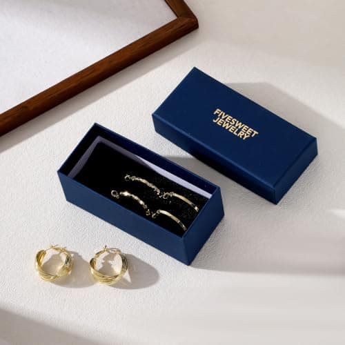 3 Pairs Huggie Hoop Earrings Set for Women, Hypoallergenic 14K Gold Plated Hoops Stacks for Multiple Piercings, Lightweight Cartilage Studs Trendy Jewelry Gift - Thumbnail 6
