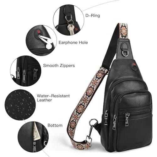 HiChiclife Sling Bag for Women Crossbody Bags for Women Trendy Crossbody purse Fanny Pack Chest Bag for Travel - Thumbnail 2