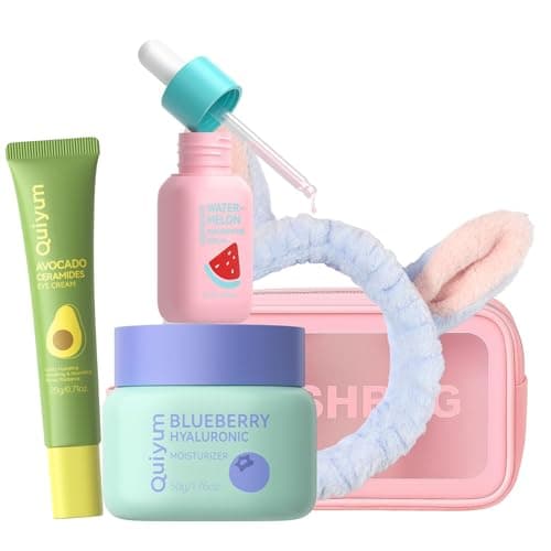 QUIYUM Fruit Skin Care Set, Beauty Gift Sets, Skincare Kit with Serum, Eye Cream, Moisturizer, Hydration, Moisturization, Radiance, Nourishment, Travel Kit for Women Wife Mother Teens Girls - Image 1