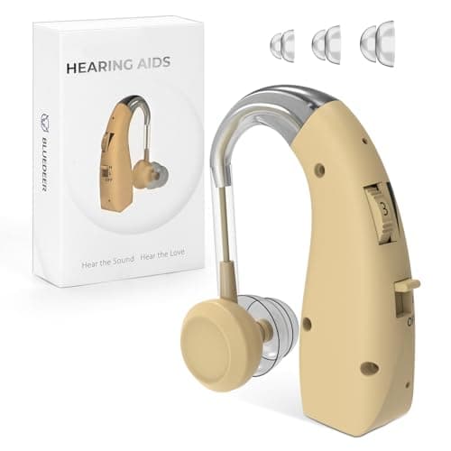 Blue Deer OTC Hearing Aid for Seniors Adults with Ear Hearing Loss-Rechargeable, Lightweight Single Hearing amplifier-Single for Either Ear (1 unit)