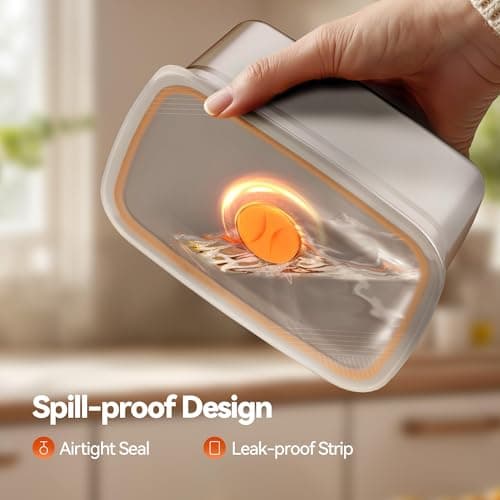 DOLOPL Cordless Electric Lunch Box for Adults, Portable Rechargeable Heated Lunch Box with Scheduled Heating, 6-Cup Leak-Proof Design, Bonus Ice Pack & Insulated Bag for Work, Travel, Office - Thumbnail 5