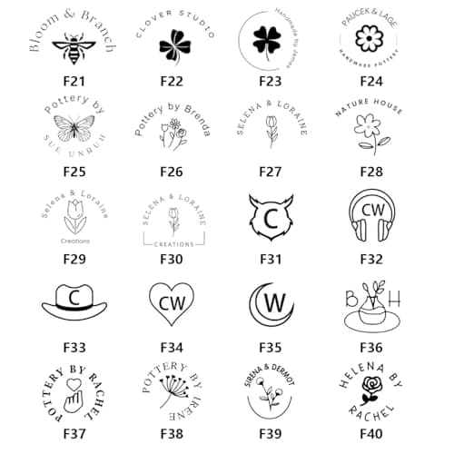 Personalized Pottery Stamp for Clay, Custom Pottery Stamps for Clay, Personalized Clay Stamp,40 Styles,4 Sizes, HandCrafter Potters Lovers Gift(1.5Inch) - Thumbnail 4