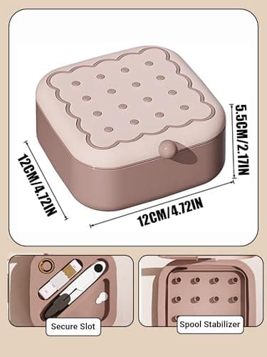 Travel Sewing Kit with Magnetic Tools | Compact Portable Set for Women Teens Girls Grandmas | Ideal for Home School Travel Clothes Mending & Embroidery | 3.9x2.8x1.2 Inches (10x7x3cm) - Thumbnail 2