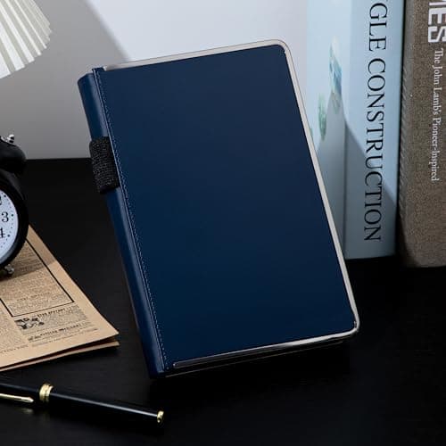 MINICAGIE Journal Notebook for Men Women Gifts Hardcover Leather Mens Journals for Writing 288 Pages 100 Gsm Paper Thick Journaling Notebooks for Work Diary, 5.7x8.3 In, Blue - Thumbnail 6