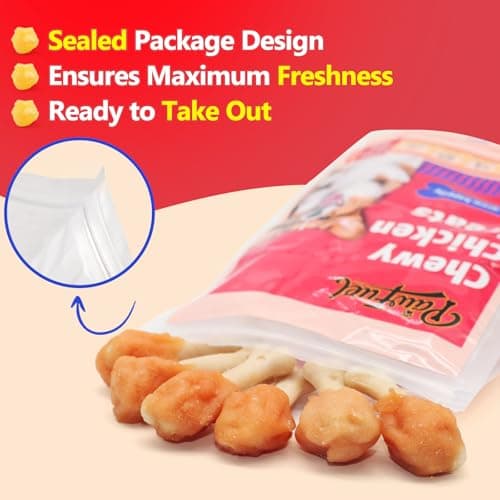 PawFuel Dog Treats Chicken-Wrapped Calcium Bone Chew, Rich in Taurine, Suitable for Small, Medium, Large Dogs. Clean Teeth Freshen Breath. Use Training Reward Each Pack Contains 10.58 Ounces. - Thumbnail 4