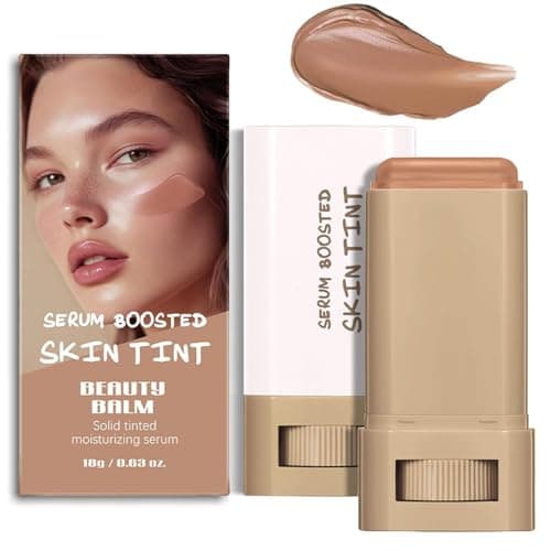Foundation Stick, Beauty Balm Serum Boosted Skin Tint, Tinted Moisturizer, Skin Tint for Black Women, Contour Stick for Face Makeup, Buildable Foundation, Natural Finish, All-Day Wear (# 06) - Image 1