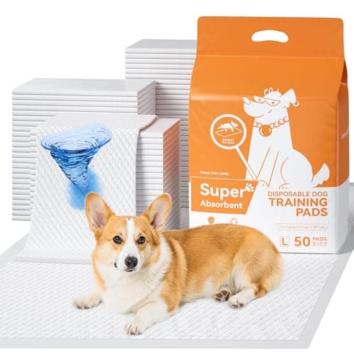 Meowant Puppy Pads, 50 Count - 24x24 Inch Super Absorbent Dog Pee Pads, 6-Layer Quick-Dry Leak-Proof Disposable Pee Potty Training Pads for Dogs and Cats - Image 1