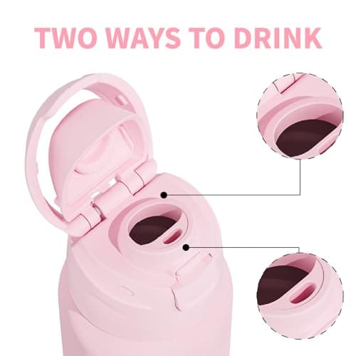 23 oz Vacuum Insulated Thermo Sport Cup, Double-Wall Stainless Steel Car Cup with Leakproof Lid, Sweat-Proof Travel Mug for Office Commute, Workouts, Campus Life and Outdoor Adventures (Pink) - Thumbnail 4