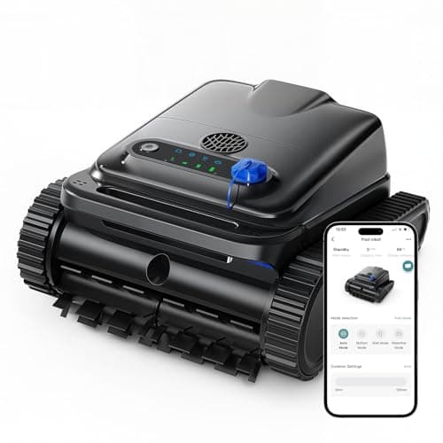 OUCAXIA Y50P Robotic Pool Cleaner for Inground & Above Ground Pools, Wall-Climbing Automatic Pool Vacuum for Waterline Floor Wall Cleaning Up to 2200sq.ft, 4L Large Filter Box, APP Control - Image 1