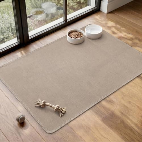 MontVoo Washable Dog Bed Cover, Absorbent Quick Dry Pet Bed Sheet, Easy Hair Removal Couch Covers for Dogs/Cats, 32x45 Inches, Waterproof PU Backing Dog Bed Mat for Car Seat, Crate, Cover Only, Beige