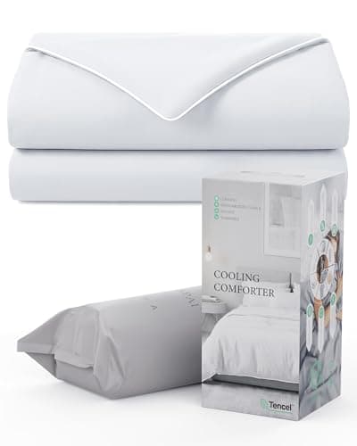 Natapai Cooling Comforter, Cooling Blanket for Hot Sleepers, All Season Lightweight Comforter for Night Sweats, Down Alternative Duvet Insert, Blanket for Night Sweats, Twin - 68"x90"(Arctic White) - Image 1