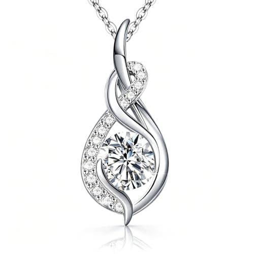 Fimewon Moissanite Necklace for Women Infinity Necklace Gifts for Women Mom Wife - Image 1