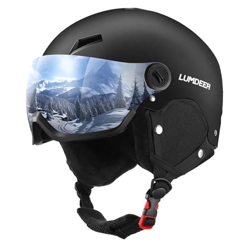 LUMDEER Ski Helmet with 2 in 1 Visor Goggles, UV Protection Snowboard Helmet, Certified Ajustable Snow Sport Helmets for Men Women Skiing, Skating, Snowboarding - Image 1