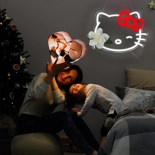 Pugna Cat Neon Signs for Wall Decor Cute Neon Lights for Bedroom Led Business Signs Suitable for Bedroom Man Cave Christmas Best Gift - Thumbnail 5