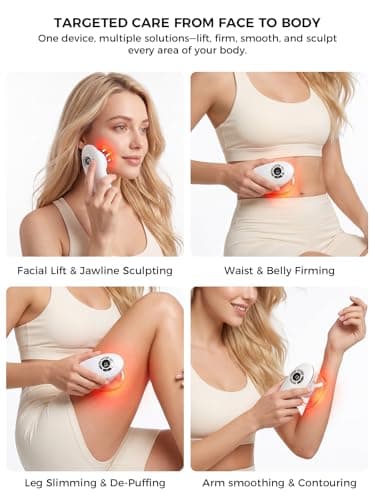 Poeruo 5-in-1 Face & Body Sculpting Machine, Gua Sha & Vacuum Cupping Massager, Lymphatic Drainage, Anti-Cellulite & Skin Firming Care for Belly, Arms, Legs, Waist & Back - Thumbnail 5