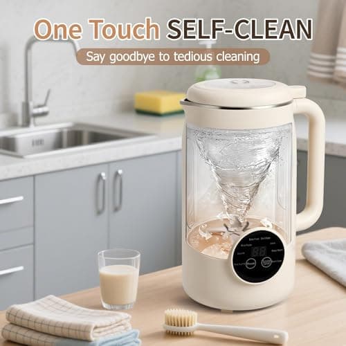 Dandoulai 8 in 1 Nut Milk Maker Machine, 40oz Homemade Almond, Soy, Oat, Coconut, Yogurt and Non Dairy Beverages, Automatic Soybean Blender Machine with Delay Setting, Keep Warm, Self-Cleaning - Thumbnail 6