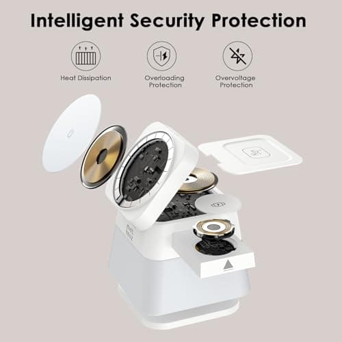 Minthouz 3 in 1 Charging Station for iPhone, Wireless Charger for Apple, MagSafe Charger with Night Light, 360° Rotation, Compatible with iPhone 16, 15, 14, 13, 12 Pro, Apple Watch & AirPods Pro 4/3/2 - Thumbnail 6
