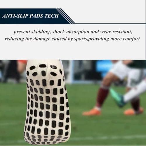 GEDOH2/ 4/6 Pairs Grip Soccer Socks Non Slip Sports Football Basketball Grip Pads Socks for Men (3black3white) - Thumbnail 4