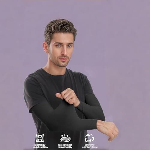 Renil Arm Sleeves for Men and Women & UV Protection Cooling Basketball Arm Sleeves - Thumbnail 3