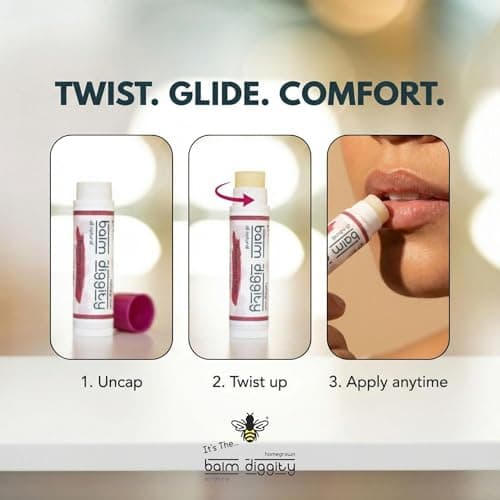It’s The Balm Diggity Raspberry Lip Balm - Natural Scented Moisturizing Stick for Lips - Hydrating Smoothing Daily Conditioning Care with Shea Butter, Coconut Oil & Beeswax - 2-Pack - Thumbnail 4