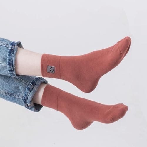 HUGSWEET Thin Soft Cotton Crew Socks for Women Ankle above Bootie Socks Gifts for Women 5-10 Pairs - Thumbnail 4