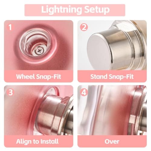 FunstersTail Super Silent Hamster Wheel 8.7 Inch, Magnetic Large Rat Wheel for Chinchilla, Gerbil, Guinea Pig, Cat, Mouse, Sugar Glider and Dwarf, Syrian Hamster Accessories (Peach Pink) - Thumbnail 4