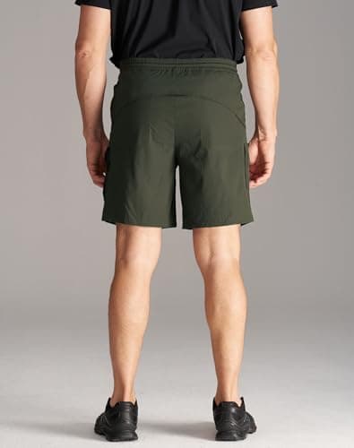 CHRONOLINE Men’s Stretch Utility Shorts Water-Repellent Lightweight Quick Dry UPF 50+ Sun Protection Hiking Golf Shorts, Ranger Green, 36 - Thumbnail 3