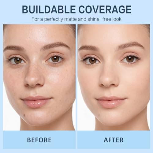 SuperFreeze Pressed Setting Powder, Freeze-Dried Skincare Powder for All-Day Oil Control, Pore-Blurring Matte Finish with Hyaluronic Acid & Niacinamide, Smooth Crease-Resistant Compact (Natural) - Thumbnail 2