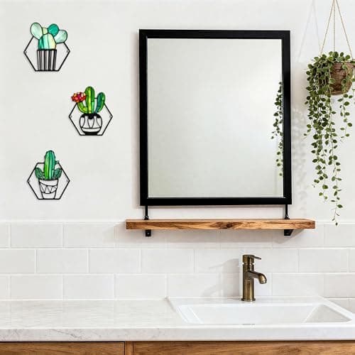 ArtCachet 3-Piece Metal Floral Wall Art - Bathroom Arts & Modern Farmhouse Decor,Home Wall Decors Sculptures for Living Room, Dining Room, Bedroom Wall Decorations & Housewarming Gift(Cactus -1) - Thumbnail 6
