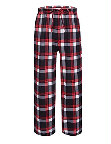 Ekouaer Boys Pajama Pants Long Sleep Bottoms Soft Elastic Waist Plaid Lounge Pants With 2 Pockets - Image 1