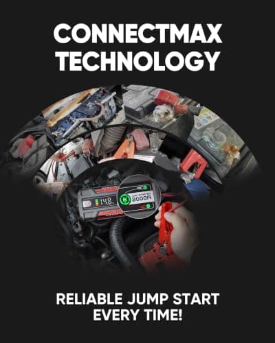 LOKITHOR J400 Portable Jump Starter, 12V 2000A Lithium Battery Booster with ConnectMax Tech, Car Jumper Box for Up to 8.0L Gas & 6.0L Diesel Engines, Smart Digital Display - Thumbnail 3