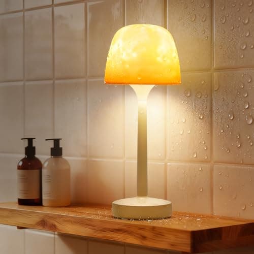 Rechargeable Shower Lamp Waterproof for Inside Shower-Bathroom Lamp Color Changing Ocean Wave Projector Light Water Proof,Shower Lighting Led Water Ripple Lights Ocean Lamps Bath Tub Relaxing - Image 1