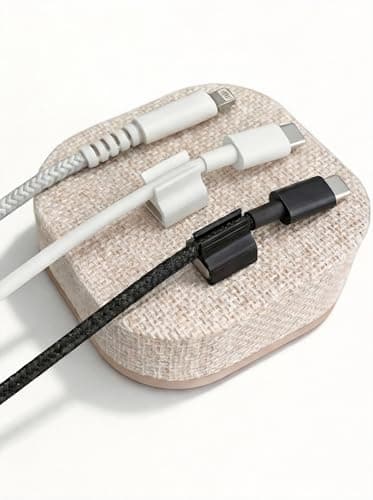 Brolena Magnetic Cord Holder, Cable Organizer with 5 Magnetic Clips for Desk & Nightstand Cable Management, Practical Charging Accessory for Home, Office & Gift Giving - Image 1