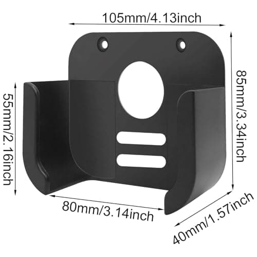 for Apple TV Mount Behind TV, TV Wall Ceiling Mounts Mount for Apple TV 4K, Compatible with All Apple TV Generations, Durable ABS with A Glossy - Black - Thumbnail 6