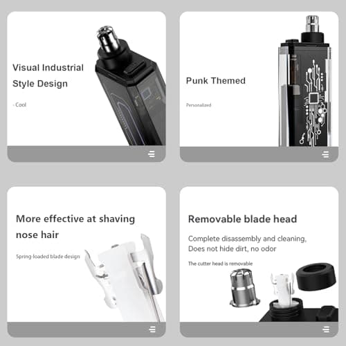 IMPORX Nose Hair Trimmer for Men and Women Rechargeable Professional Hair Removal Portable Travel Trimmer Stocking Stuffers for Men Gifts Idea Waterproof for Washable (1 Pack) - Thumbnail 5