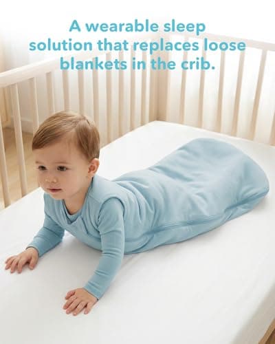 BAMBOOSNUG Soft Breathable Sleep Sack 0-3 Months, 1.0 TOG Bamboo Viscose Wearable Blanket Baby, Baby Sleeping Bag with 2-Way Zipper, Blush - Thumbnail 3