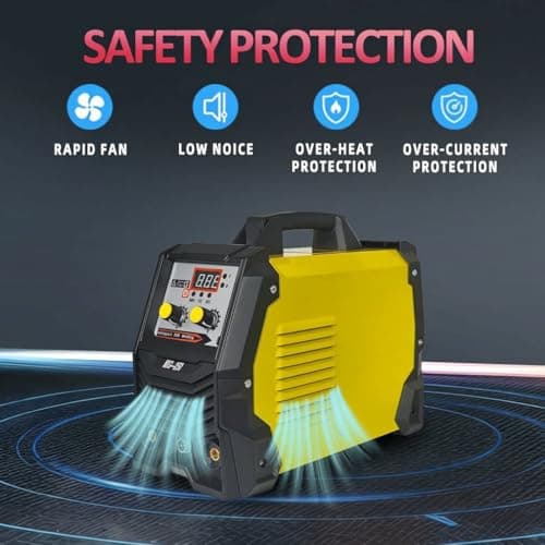 CUBEWAY 250A Gasless Flux Core MIG Welder 110V MIG Welder Flux MIG/Lift TIG/Stick 3 in 1 Welding Machine IGBT DC Inverter with Digital Display & Synergic Control - Thumbnail 3