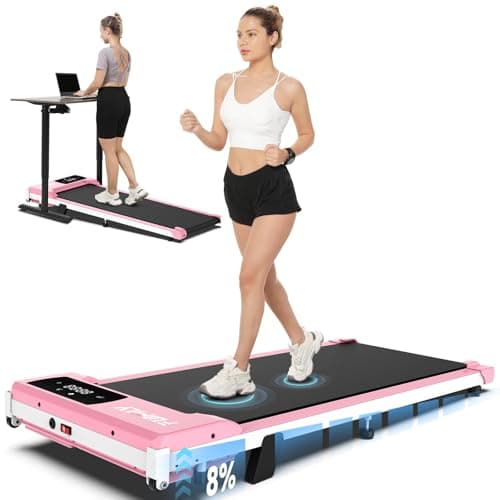 ANCHEER Walking Pad with Incline, 3.0HP Under Desk Treadmill for Home Office, 300 lbs Capacity Portable Mini Treadmill with Remote Control, Quiet Running Jogging Machine for Small Spaces