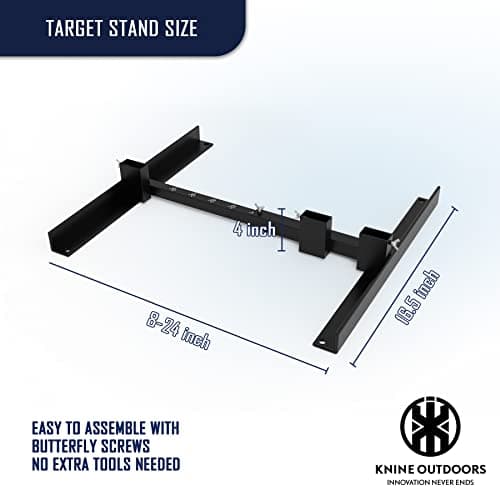 KNINE OUTDOORS Shooting Target Stand for Outdoors, Durable Paper Target Holder with Stable Adjustable Base for Paper Shooting Targets Cardboard Silhouette, H Shape, USPSA/IPSC, IDPA Practice, 1 Pack - Thumbnail 3